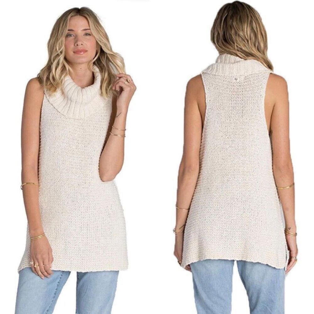 Billabong Cream Sleeveless Sweater